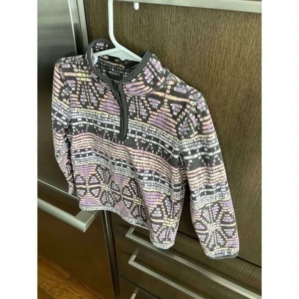 oshkosh girl fleece‎ pink brown pullover 4T